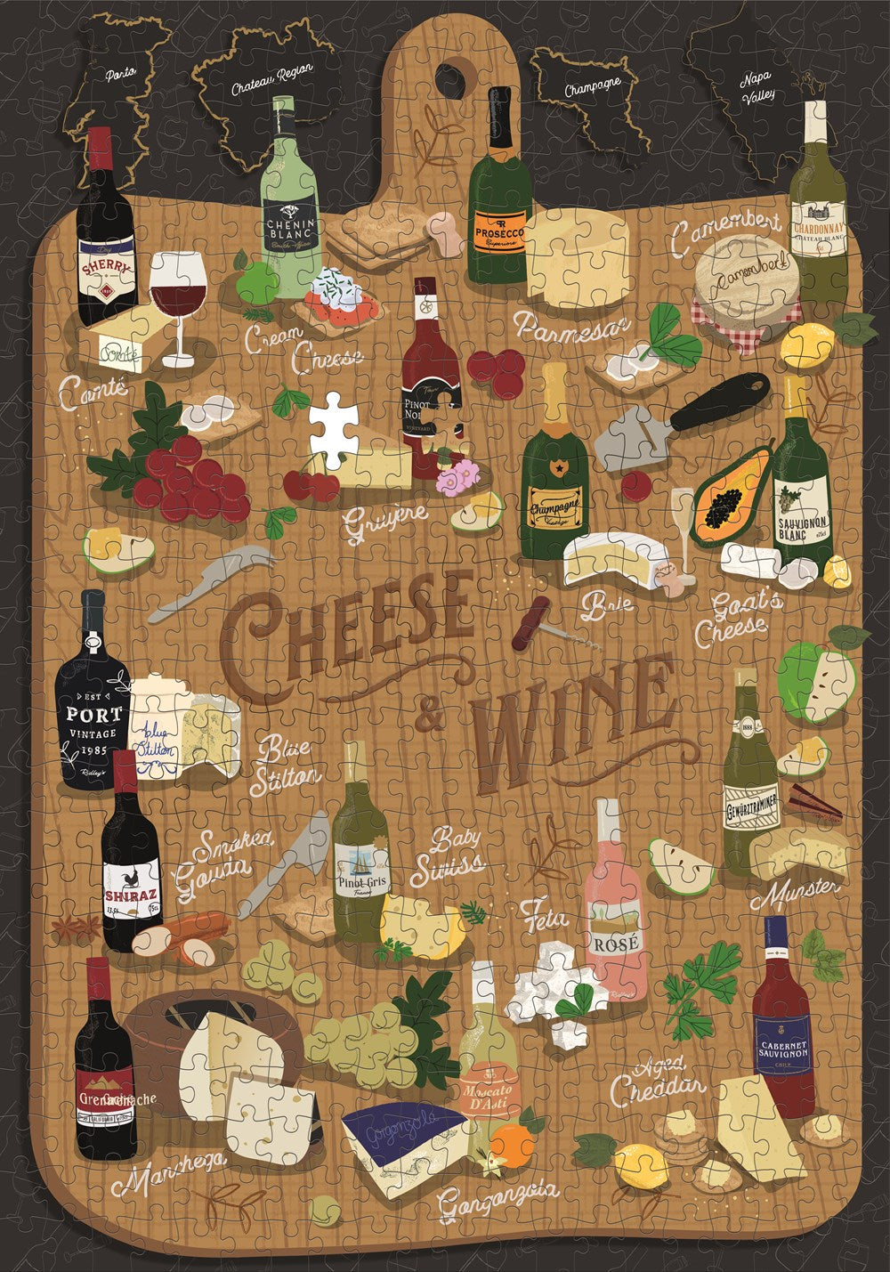 Cheese and Wine - 500 Piece Jigsaw Puzzle