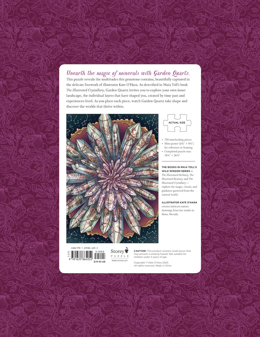 The Illustrated Crystallary Puzzle: Garden Quartz - 750 Pieces