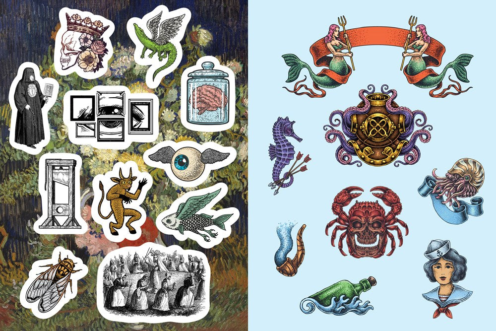Oddities & Curiosities Sticker, Color & Activity Book