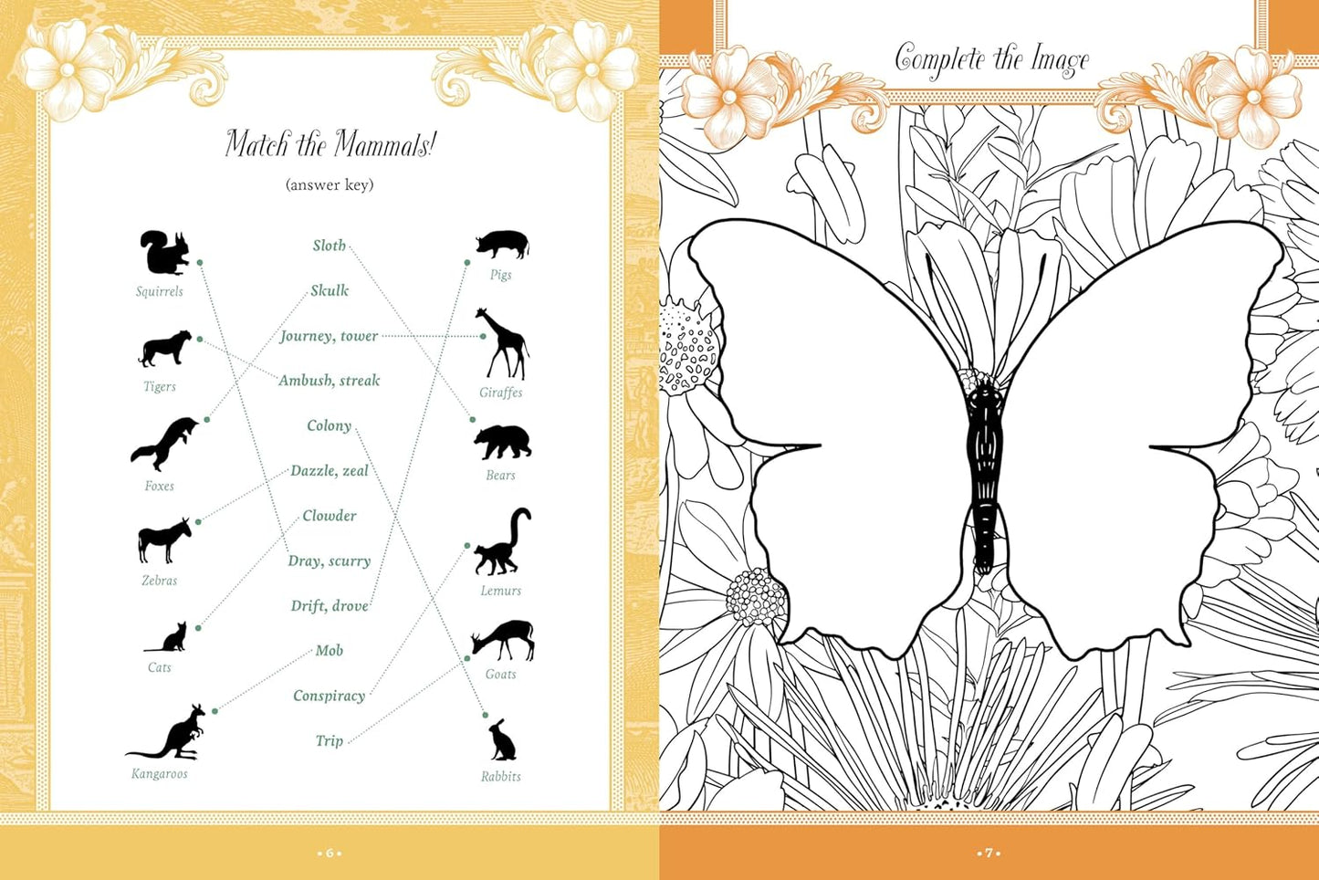 Flora, Fauna, Botanicals, and Bees Sticker, Color & Activity Book