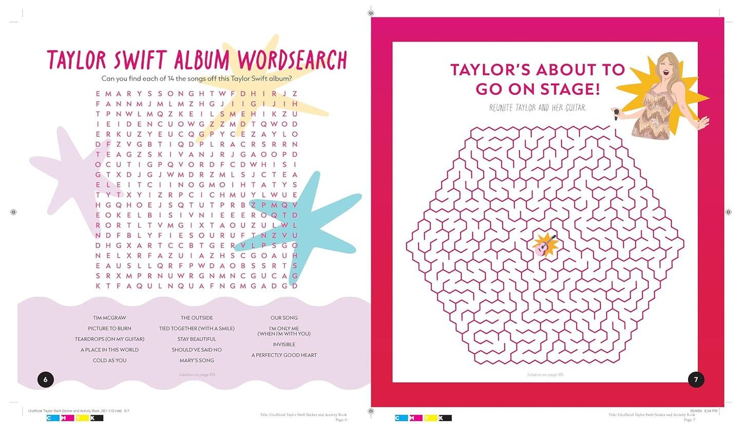 The Unofficial Taylor Swift Sticker and Activity Book