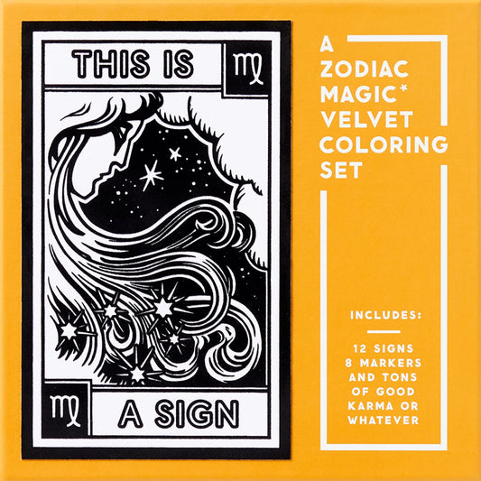 This Is A Sign - Magic velvet zodiac coloring set