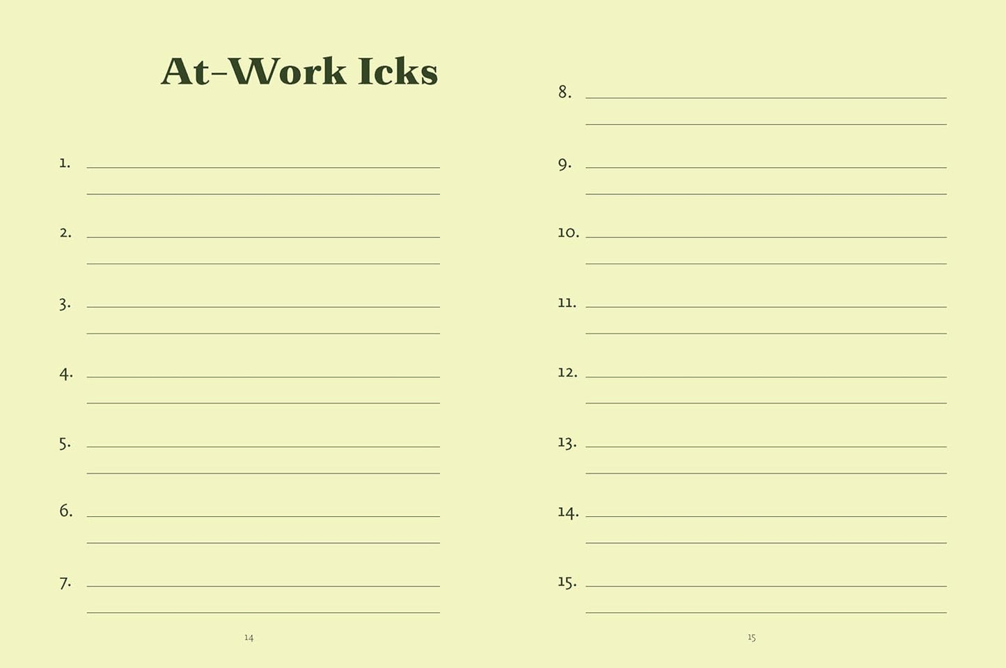 The Ick Journal
