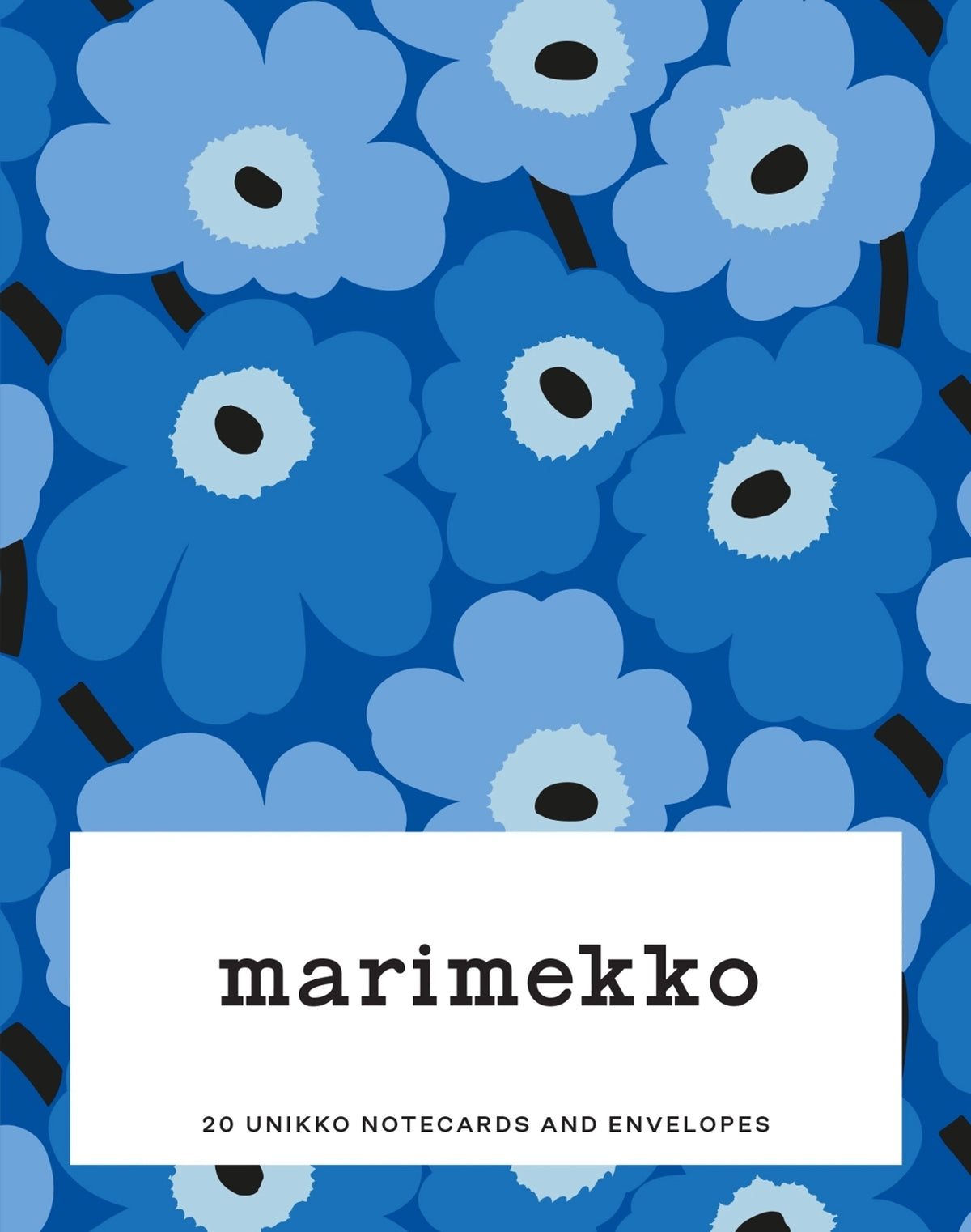 Marimekko Notes (Blues) - 20 Unikko Notecards and Envelopes