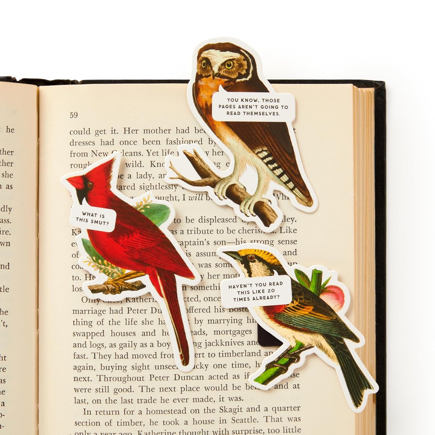 Salty Birds Magnetic Bookmark Set