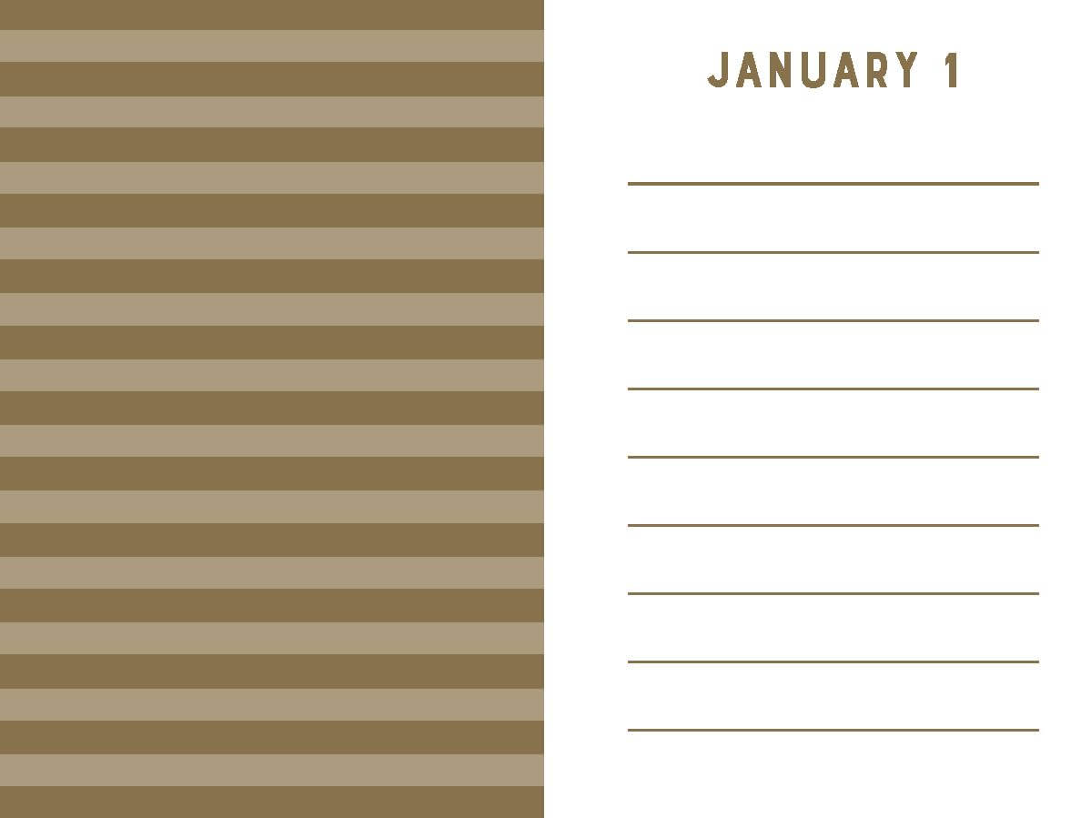 Navy Stripes Mini One Line a Day