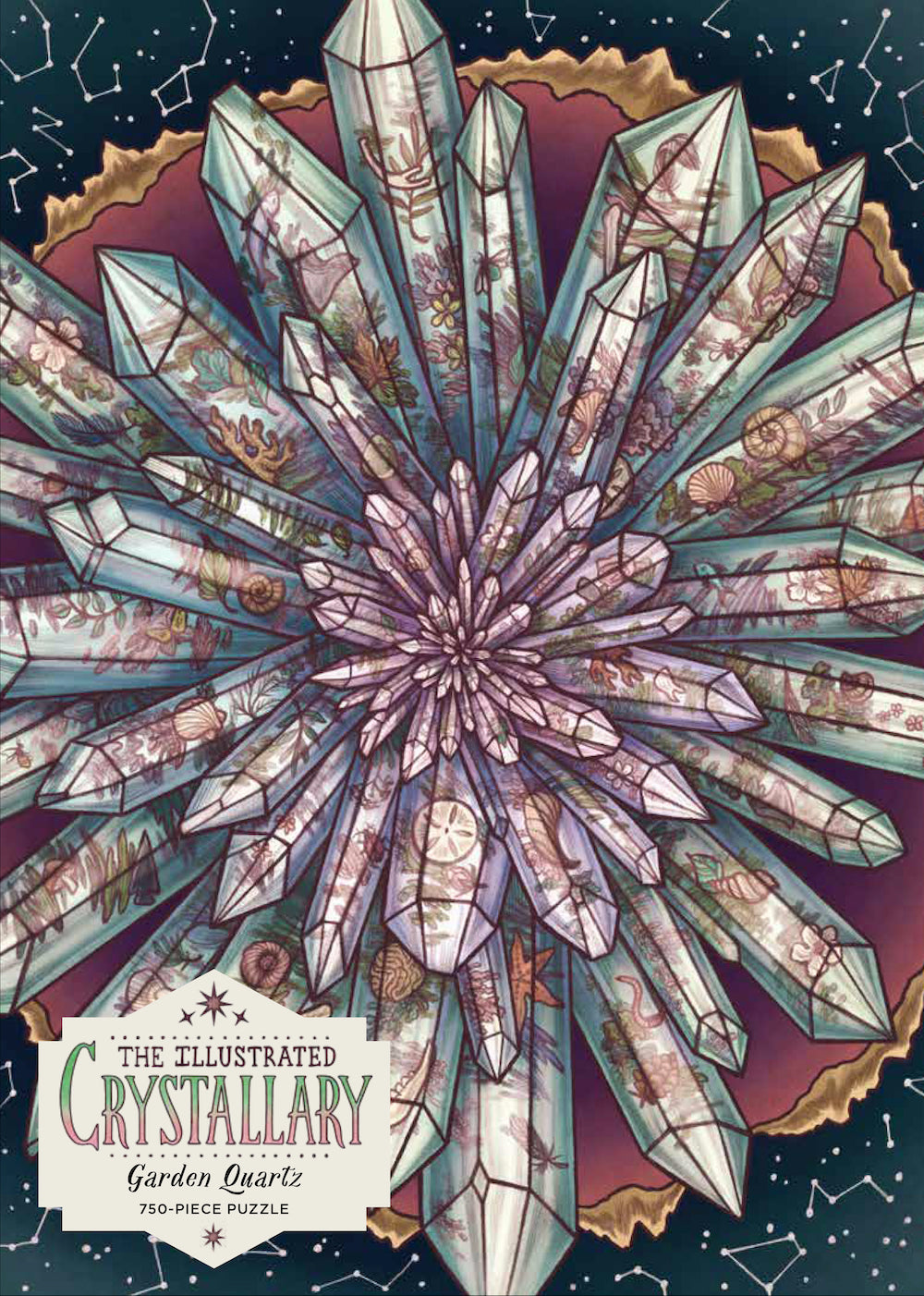 The Illustrated Crystallary Puzzle: Garden Quartz - 750 Pieces