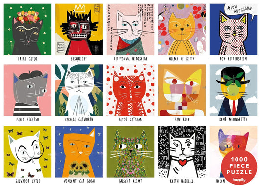Art Cats - 1000 Piece Jigsaw Puzzle