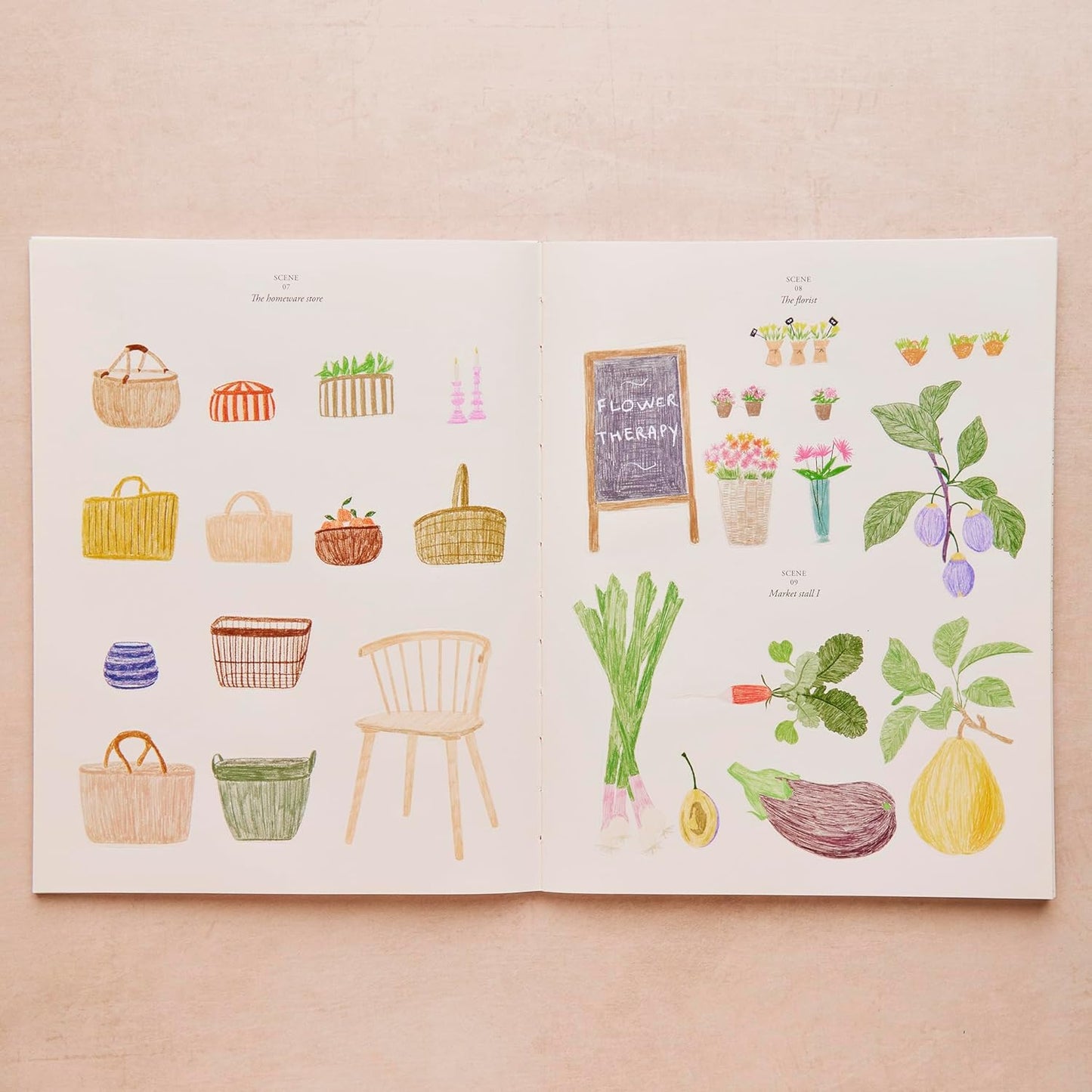 Market Days - Colouring and stickers by Zoé de Las Cases