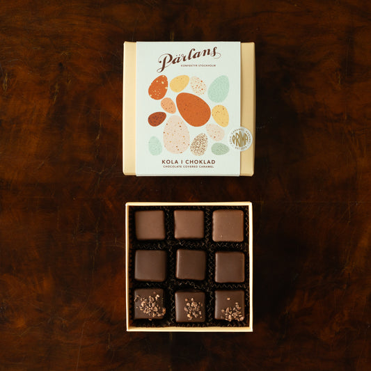 Box of 9 Chocolate Covered Caramels, Easter