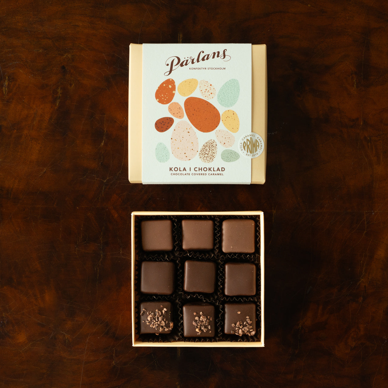 Box of 9 Chocolate Covered Caramels, Easter