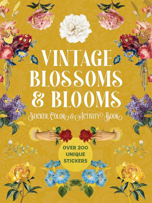 Vintage Blossoms and Blooms Sticker, Color and Activity Book
