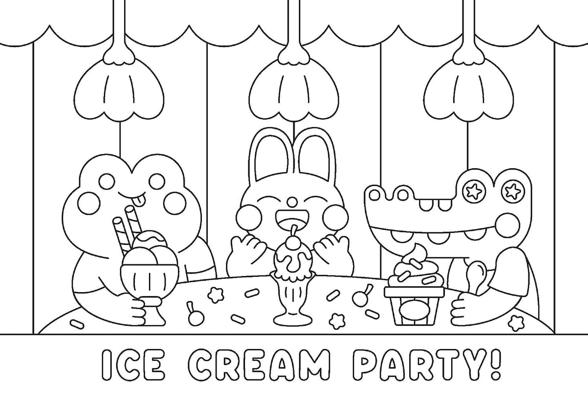 Kitchen Kawaii Colouring Postcard Book