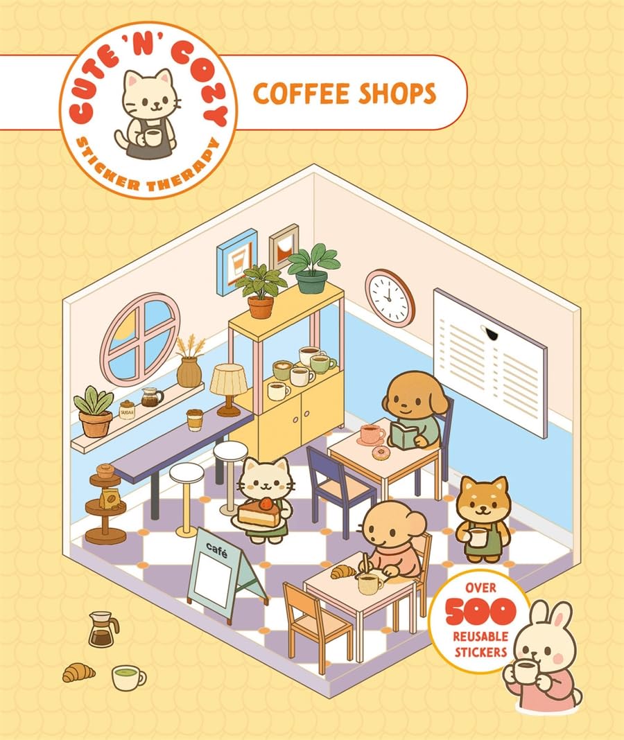 Cute 'n' Cozy Sticker Therapy: Coffee Shops