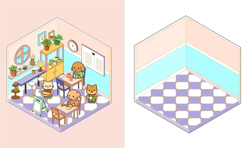 Cute 'n' Cozy Sticker Therapy: Coffee Shops