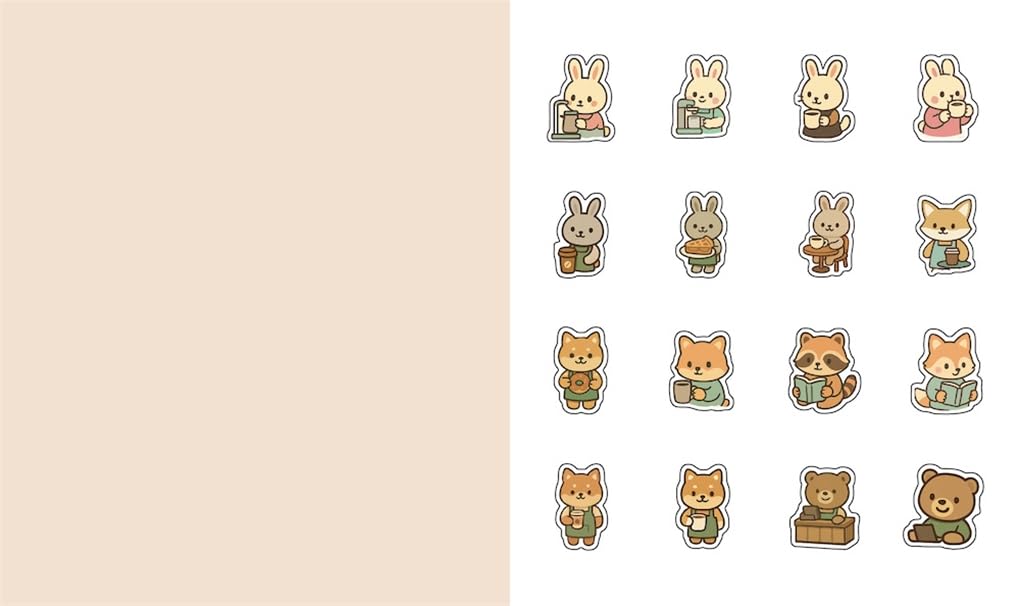 Cute 'n' Cozy Sticker Therapy: Coffee Shops
