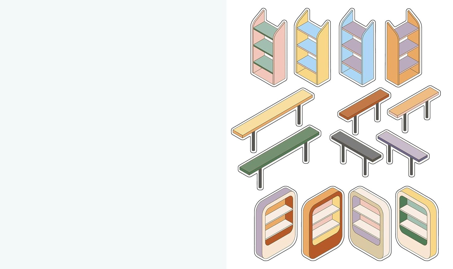 Cute 'n' Cozy Sticker Therapy: Convenience Stores